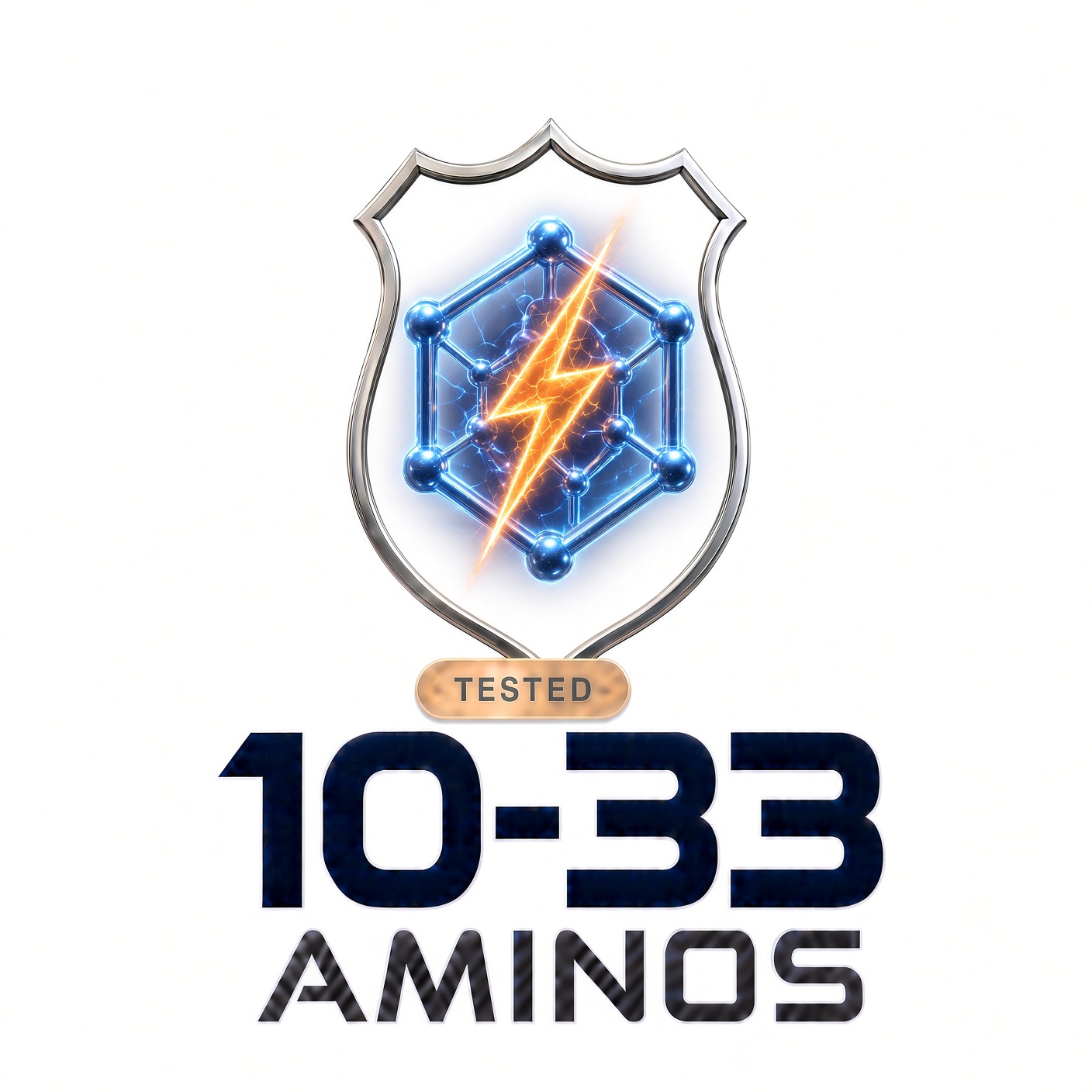 10-33 Aminos tested shield mark