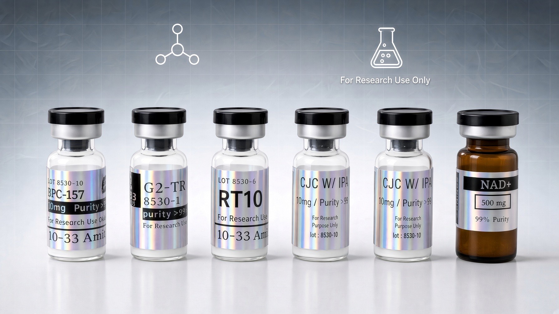 10-33 Aminos research vials, studio